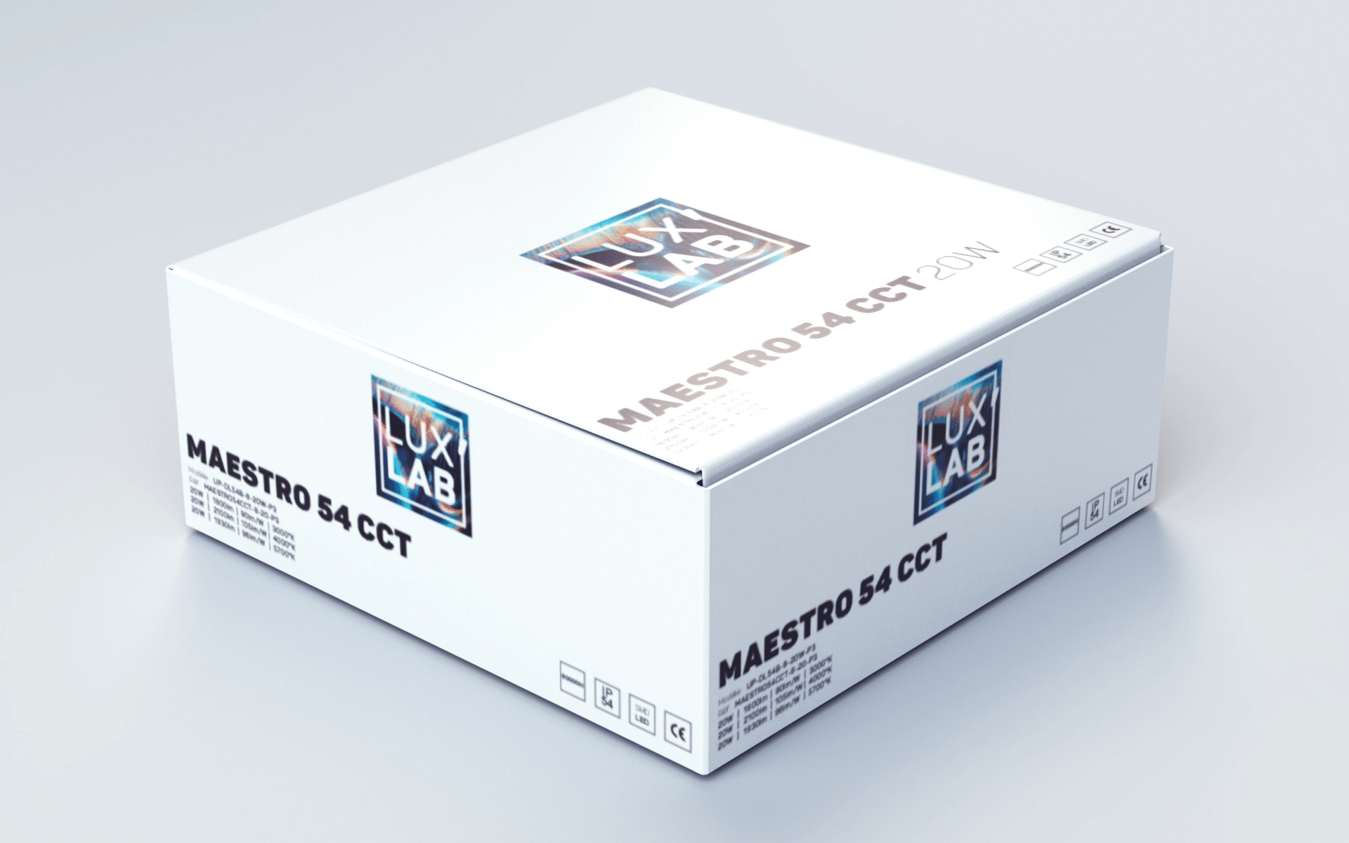 Packaging Lux’lab, boîte Maestro 54 CCT